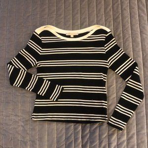 Anthropologie Striped Long-Sleeve Top